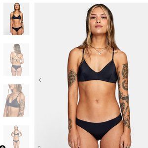 RVCA Solid Cross Back Bikini Top + Bottoms NAVY